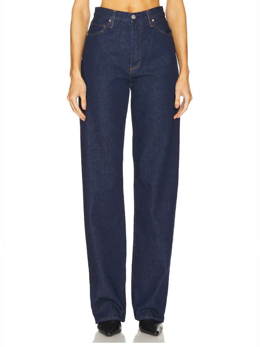 PAIGE Sawyer Wide Leg Jeans Madella Dark Wash High Rise Size 29